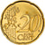Itália, 20 Centimes, Boccioni's sculpture, 2006, golden, MS(63), Nordic gold