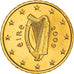 Irlanda, 10 Centimes, Celtic harp, 2009, golden, MS(63), Nordic gold