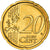 Irlandia, 20 Centimes, Celtic harp, 2009, golden, MS(63), Nordic gold