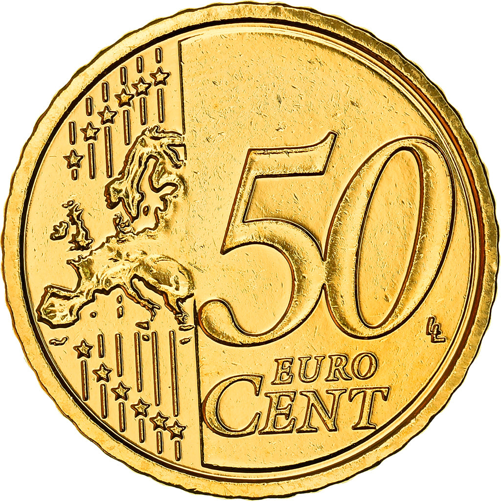 Ireland, 50 Centimes, Celtic harp, 2009, golden, UNZ, Nordic gold