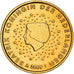 Netherlands, 1 Centime, Reine Beatrix, 2009, golden, MS(63), Silver Plated