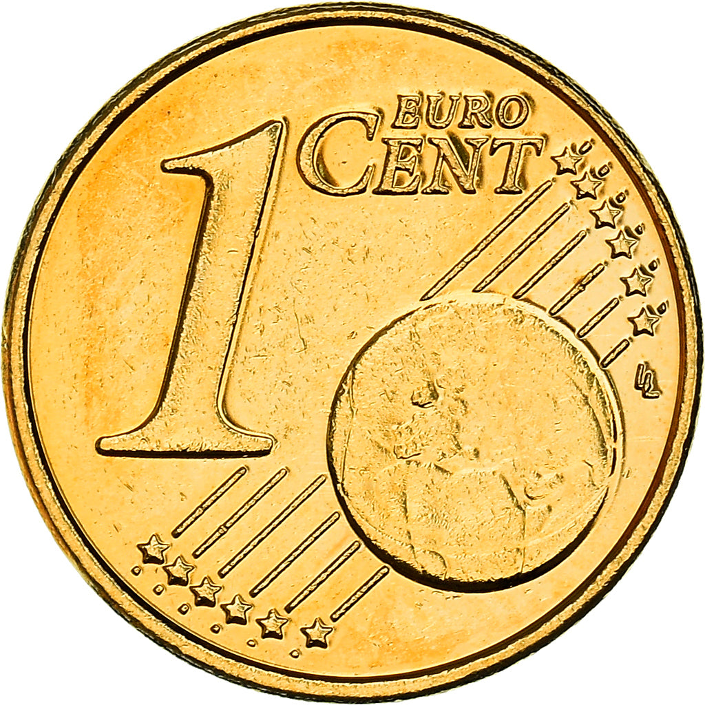Netherlands, 1 Centime, Reine Beatrix, 2009, golden, MS(63), Silver Plated