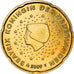Netherlands, 20 Centimes, Reine Beatrix, 2009, golden, MS(63), Nordic gold