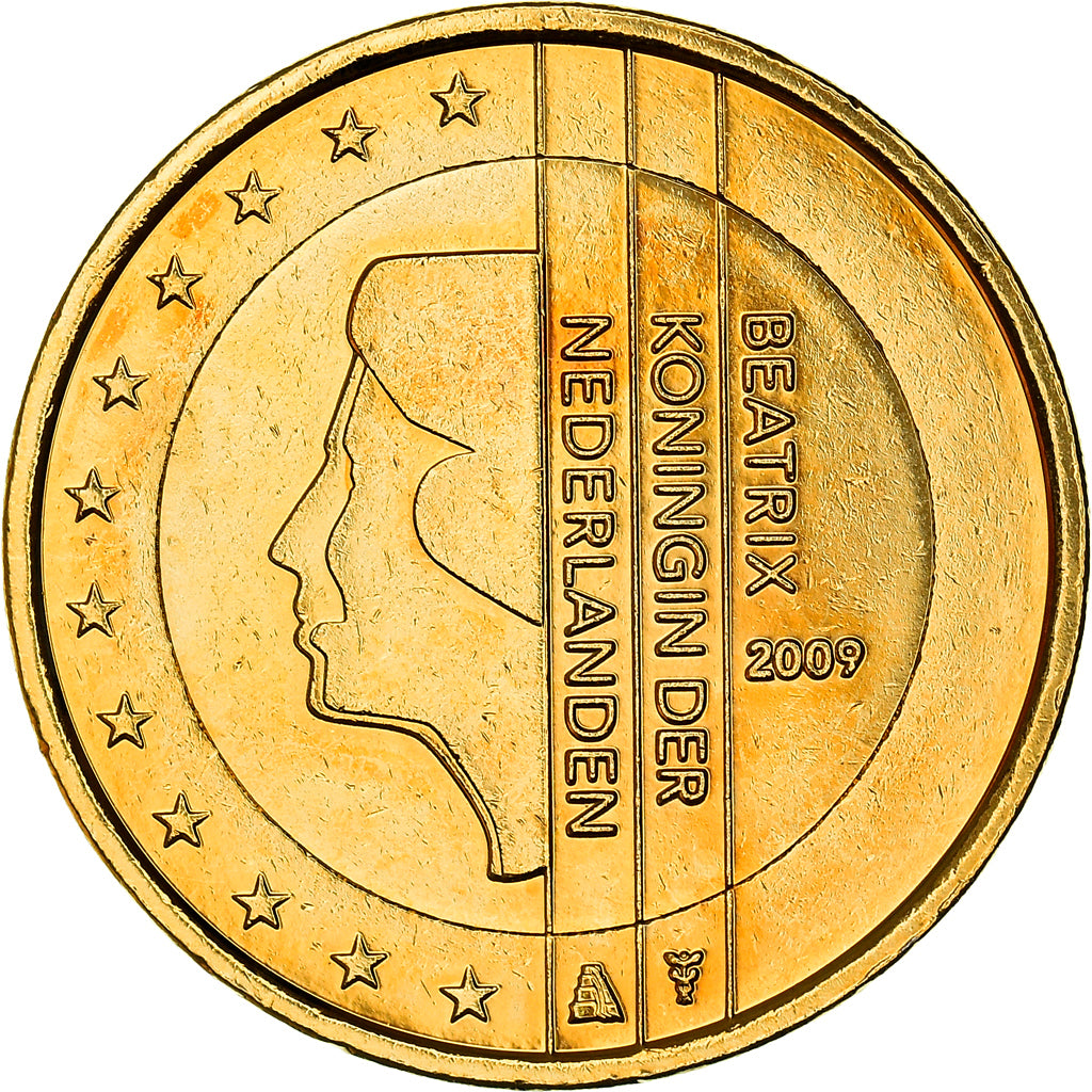 Netherlands, 2 Euro, Reine Beatrix, 2009, golden, MS(63), Bi-Metallic