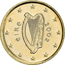 Ireland, 1 Centime, Celtic harp, 2002, golden, MS(63), Copper Plated Steel