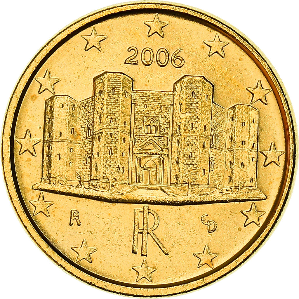 Italie, 1 Centime, Castel del Monte, 2006, golden, SPL, Copper Plated Steel