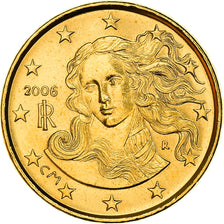 Italy, 10 Centimes, Birth of Venus, 2006, golden, MS(63), Nordic gold