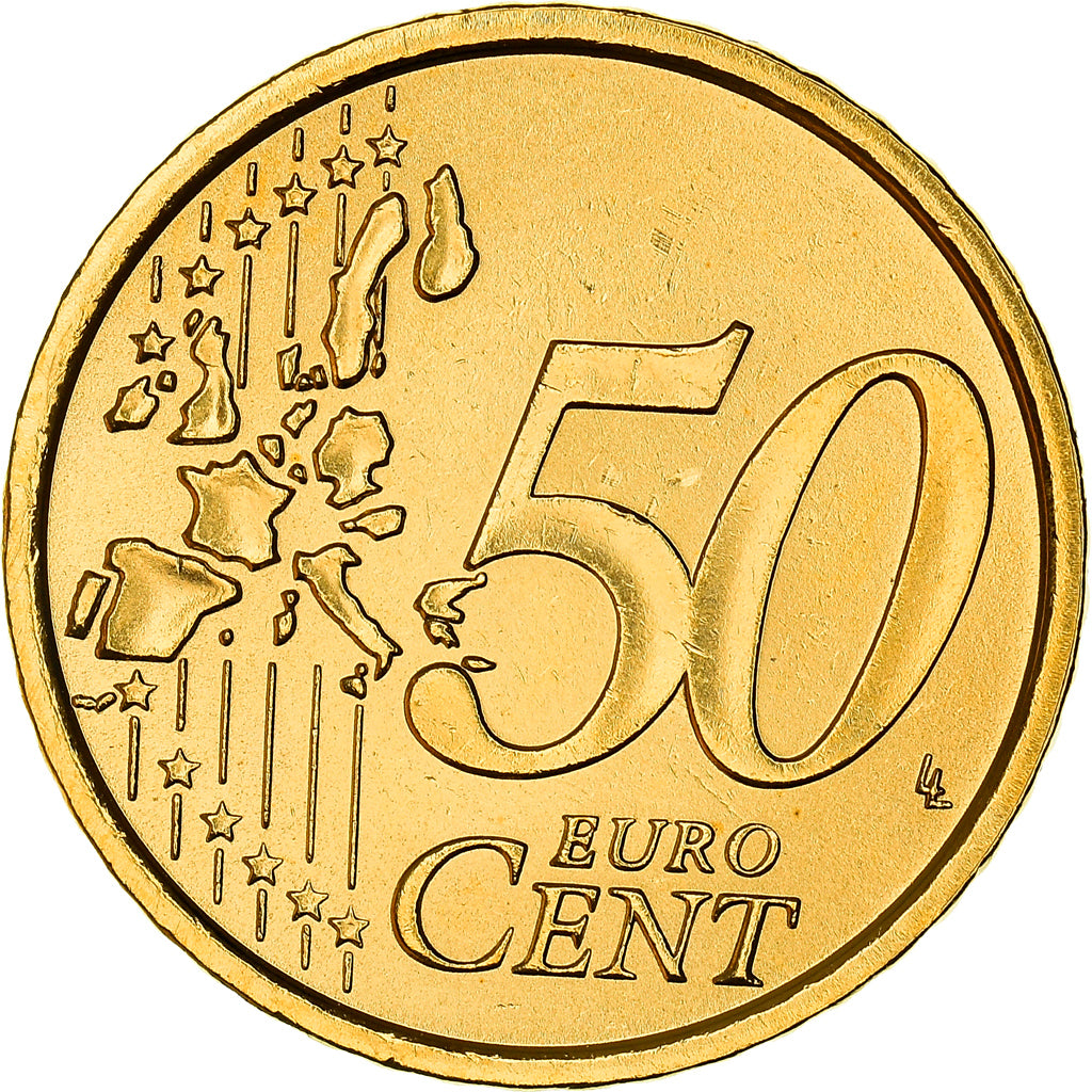 Italy, 50 Centimes, Equestrian Statue of Marcus Aurelius, 2006, golden, MS(63)
