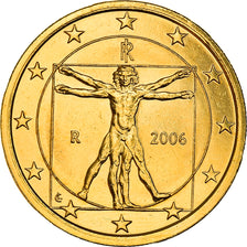 Italy, 1 Euro, Vitruvian Man, 2006, golden, MS(63), Bi-Metallic