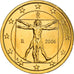Italy, 1 Euro, Vitruvian Man, 2006, golden, MS(63), Bi-Metallic