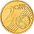 Letónia, 2 Centimes, small coat of arms of the Republic, 2014, golden, MS(63)