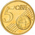Letonia, 5 Centimes, small coat of arms of the Republic, 2014, golden, SC, Cobre