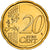Letland, 20 Centimes, large coat of arms of the Republic, 2014, golden, UNC-