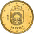 Letónia, 1 Centime, small coat of arms of the Republic, 2014, golden, MS(63)