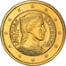 Latvia, 1 Euro, Latvian folk-maid, 2014, golden, MS(63), Nordic gold