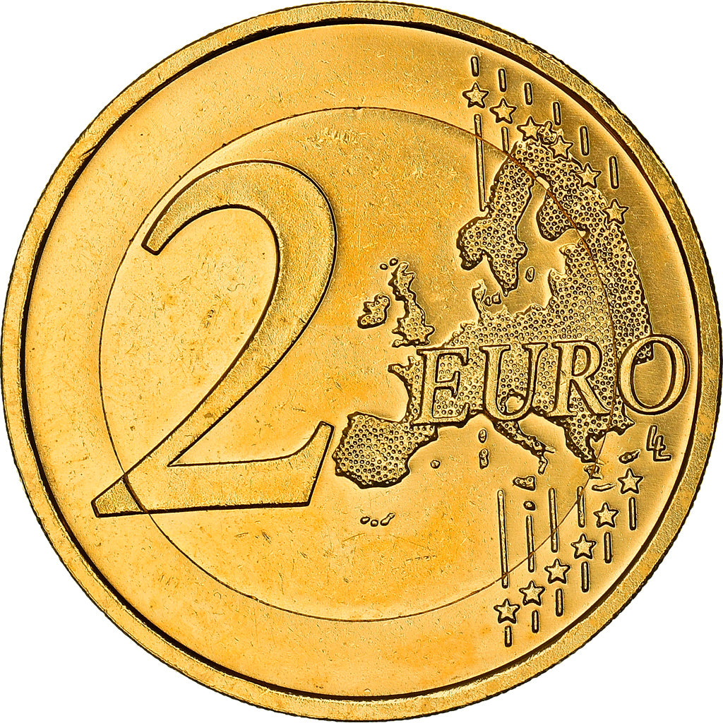 Letónia, 2 Euro, Latvian folk-maid, 2014, golden, MS(63), Nordic gold