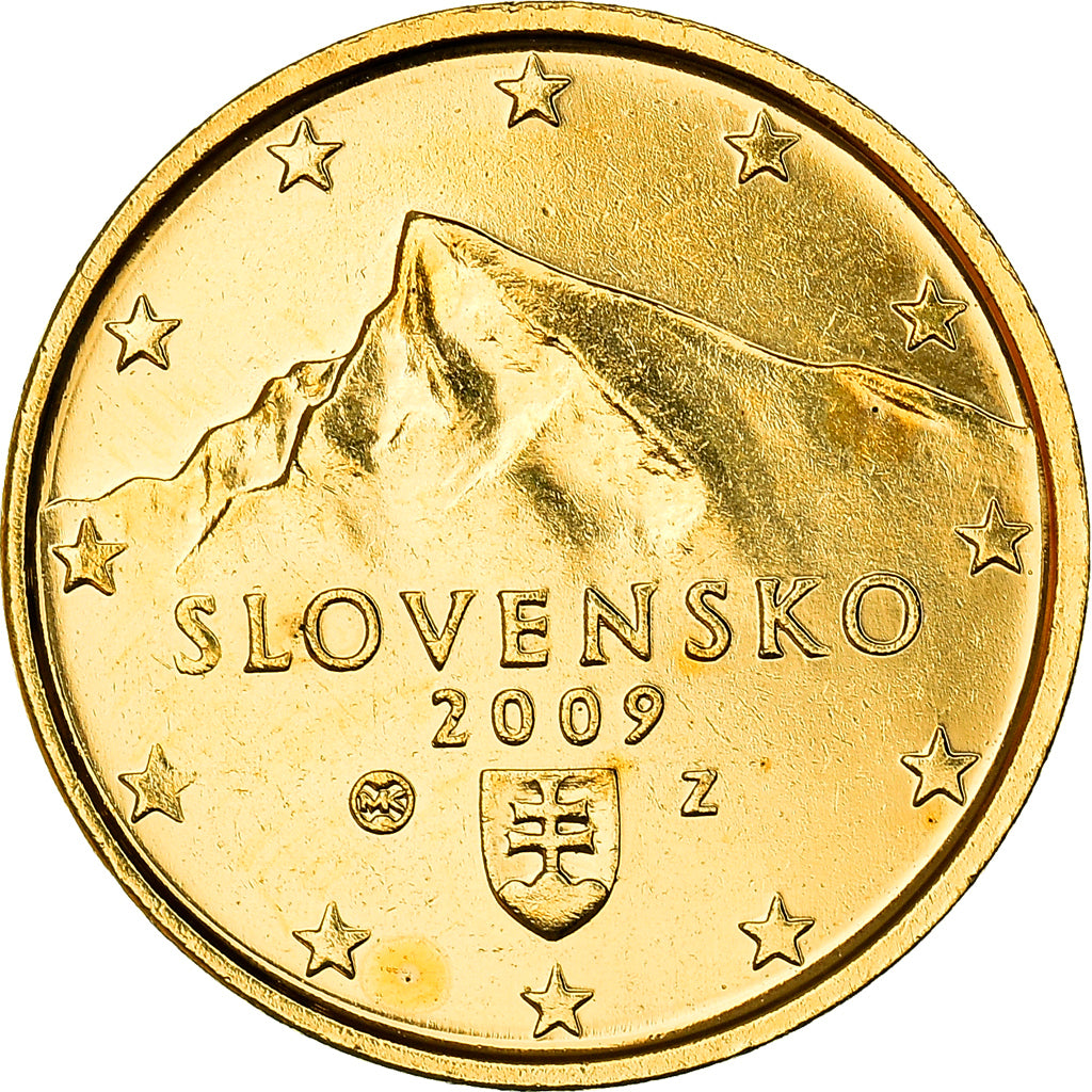 Slovakia, 2 Euro Cent, Kriváň, 2009, golden, MS(63), Copper Plated Steel