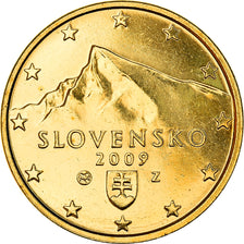 Slovakia, 5 Euro Cent, Kriváň, 2009, golden, MS(63), Copper Plated Steel