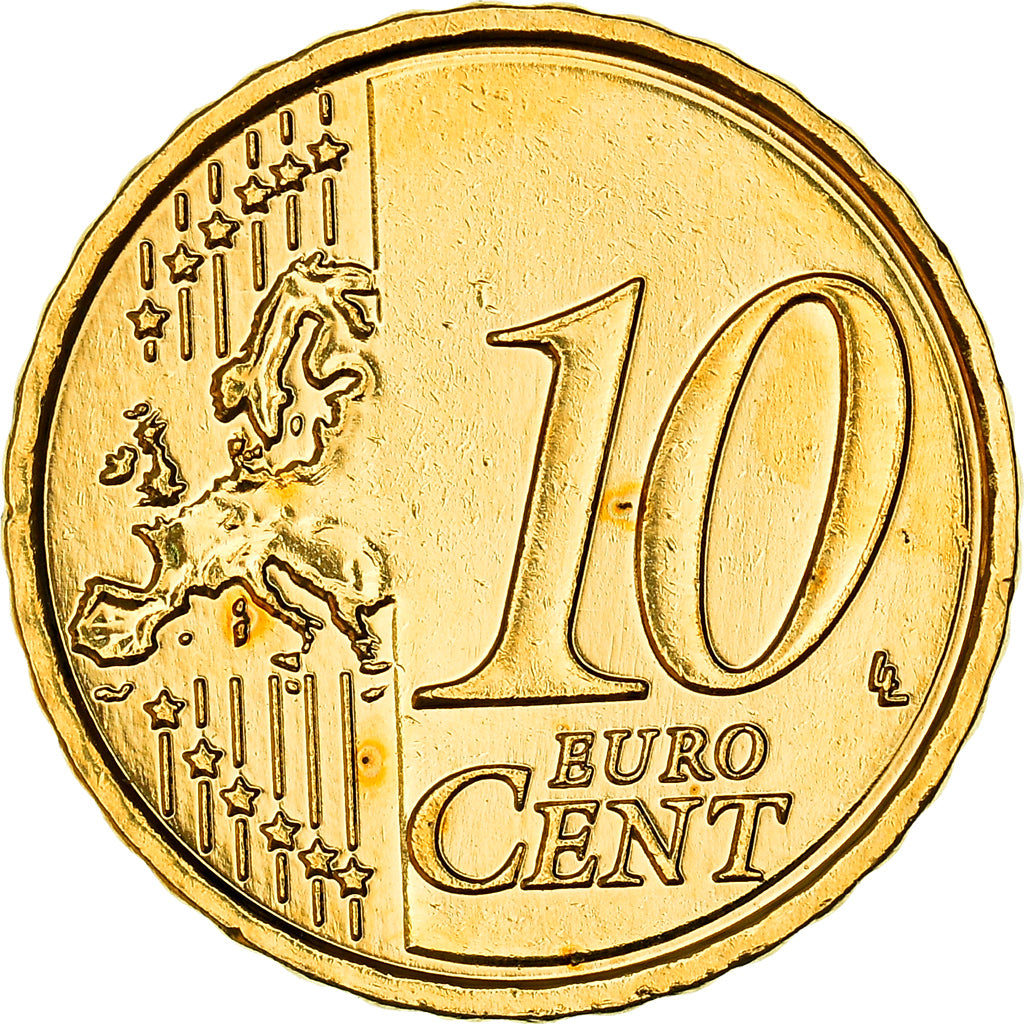 Slovakia, 10 Euro Cent, Bratislava Castle, 2009, golden, MS(63), Nordic gold