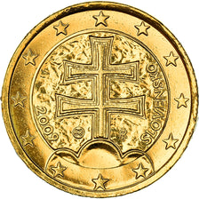 Slovakia, 1 Euro, the Double Cross on Three Hills, 2009, golden, MS(63)