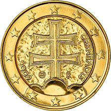 Slovakia, 2 Euro, the Double Cross on Three Hills, 2009, golden, MS(63)