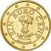 Austria, 1 Cent, A gentian, 2002, golden, MS(63), Copper Plated Steel