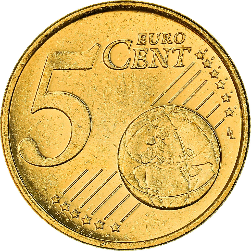 Austria, 5 Euro Cent, Alpine primroses, 2002, golden, MS(63), Copper Plated