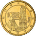 Austria, 10 Euro Cent, St. Stephen's Cathedral, 2002, golden, SPL, Nordic gold