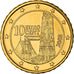 Áustria, 10 Euro Cent, St. Stephen's Cathedral, 2002, golden, MS(63), Nordic