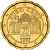 Oostenrijk, 20 Euro Cent, The Belvedere Palace, 2002, golden, UNC-, Nordic gold