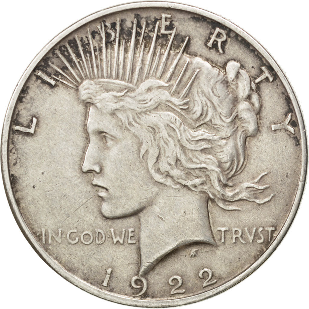 UNITED STATES, Peace Dollar, Dollar, 1922, U.S. Mint, KM #150, EF(40-45),...