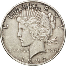 UNITED STATES, Peace Dollar, Dollar, 1922, U.S. Mint, KM #150, EF(40-45),...