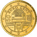 Austria, 50 Euro Cent, The secession building in Vienna, 2002, golden, MS(63)