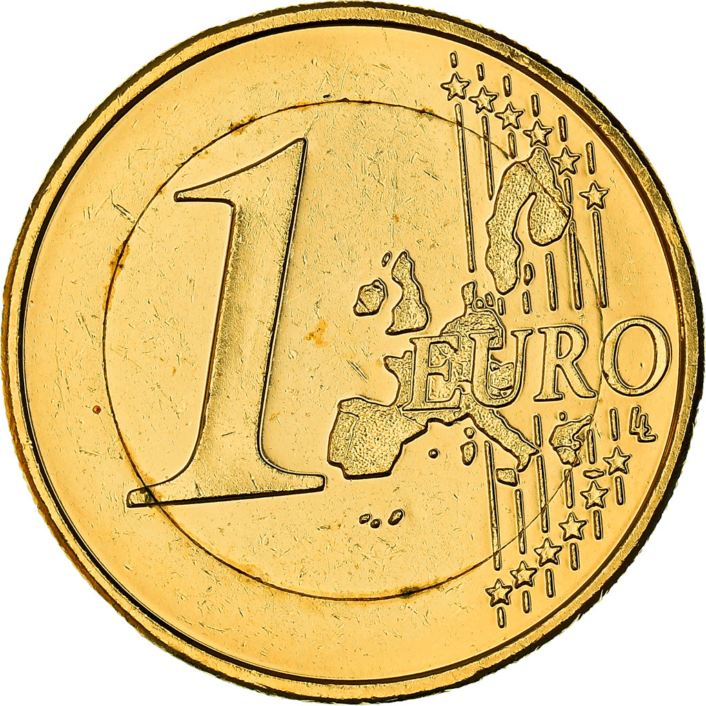Austria, 1 Euro, Wolfgang Amadeus Mozart, 2002, golden, SC, Bimetálico