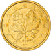 Germany, 2 Euro Cent, An oak twig, 2003, golden, MS(63), Copper Plated Steel