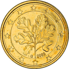 Alemania, 5 Euro Cent, An oak twig, 2003, golden, SC, Cobre chapado en acero