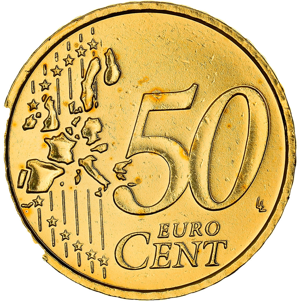Germany, 50 Euro Cent, The Brandenburg Gate, 2003, golden, MS(63), Nordic gold