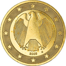 Niemcy, 2 Euro, eagle, 2003, golden, MS(63), Bimetaliczny