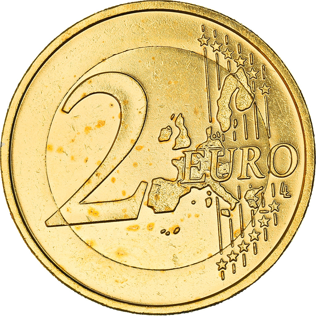 Niemcy, 2 Euro, eagle, 2003, golden, MS(63), Bimetaliczny