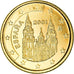 Spagna, 1 Cent, The cathedral of Santiago de Compostela, 2001, golden, SPL