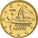 Greece, 1 Cent, Athenian boat, 2005, golden, MS(63), Copper Plated Steel