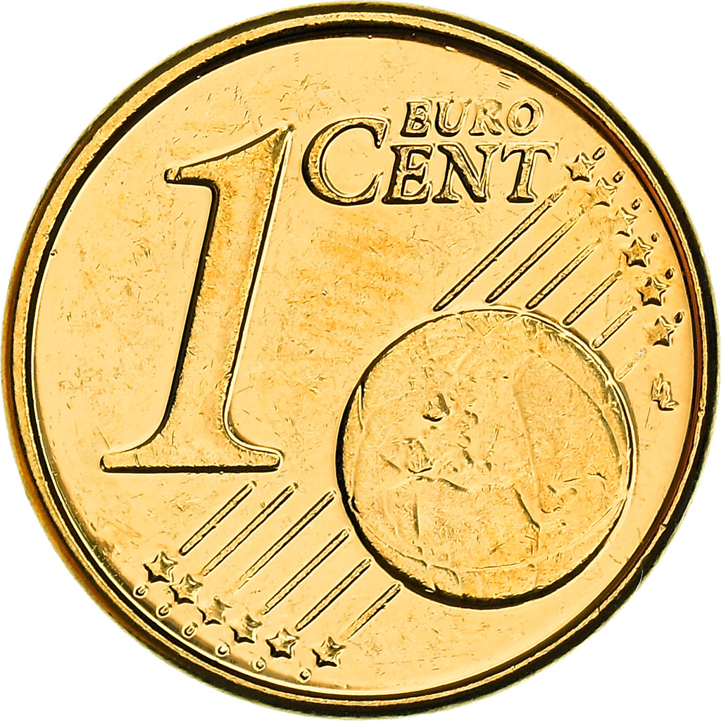 Greece, 1 Cent, Athenian boat, 2005, golden, MS(63), Copper Plated Steel