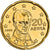 Grecia, 20 Euro Cent, Ioannis Capodistrias, 2005, golden, SC, Nordic gold