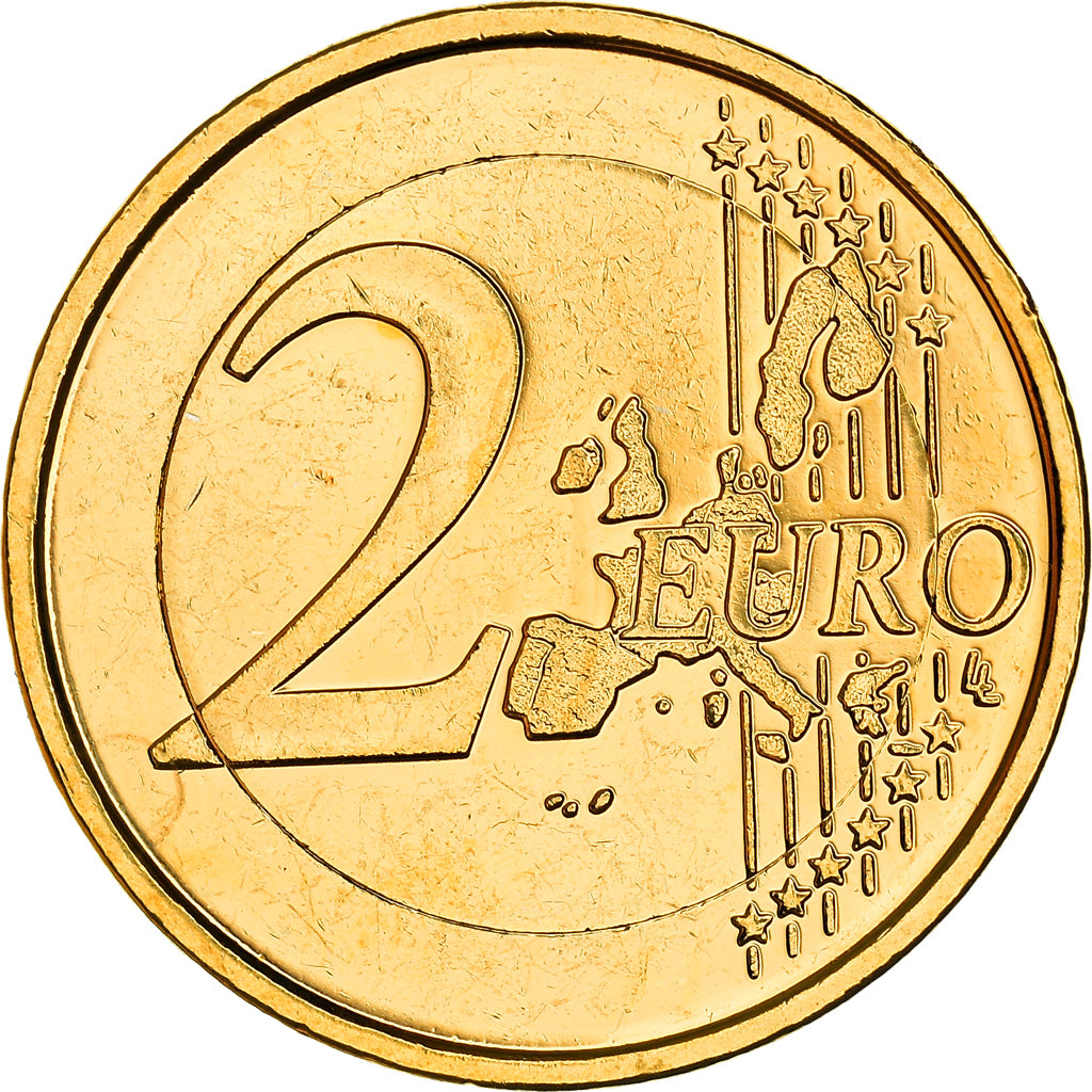 Griechenland, 2 Euro, the myth of the Abduction of Europa, 2005, golden, UNZ