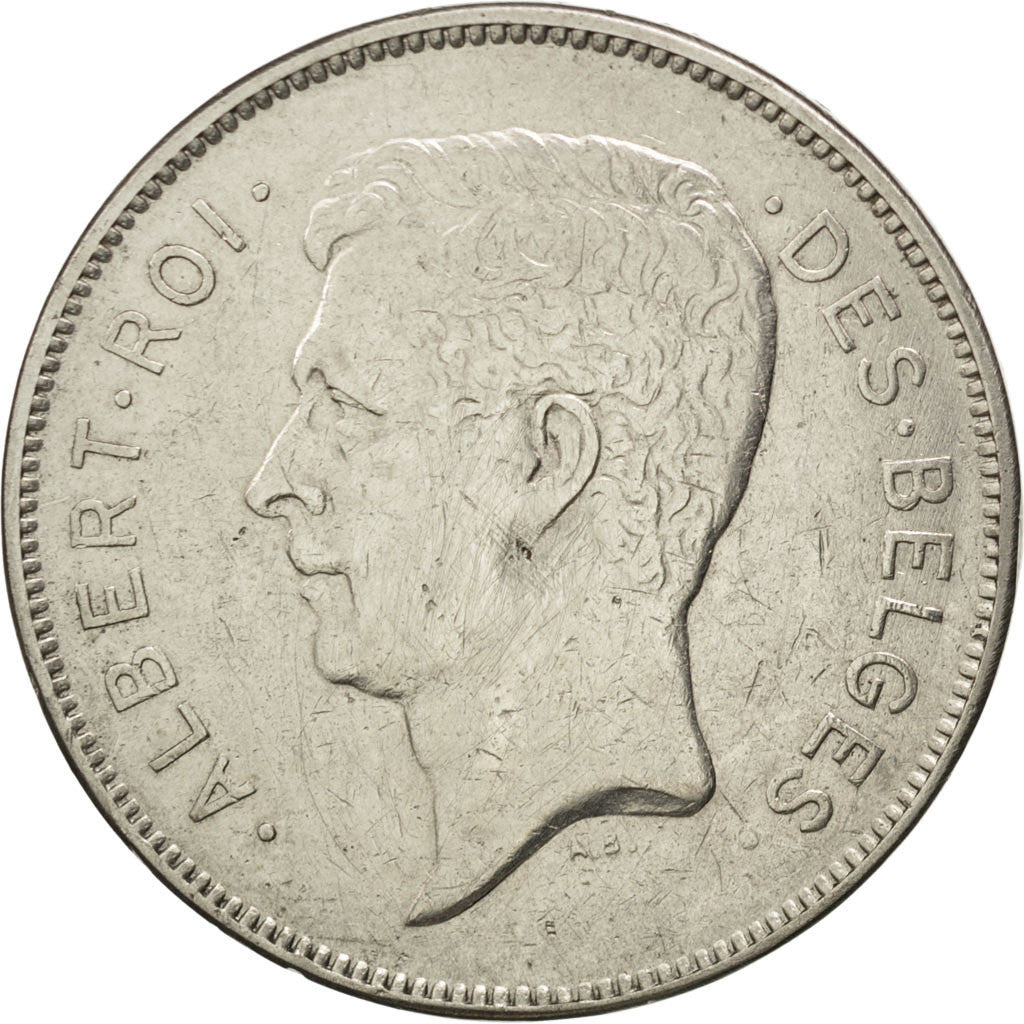 BELGIUM, 20 Francs, 20 Frank, 1931, KM #101.1, VF(30-35), Nickel, 37, 20.36
