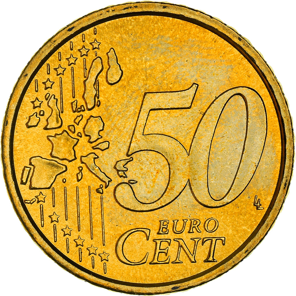 Italien, 50 Euro Cent, The Equestrian Statue of Marcus Aurelius, 2002, UNZ+