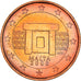 Malta, 1 Cent, Mnajdra Temple Altar, 2008, MS(64), Copper Plated Steel