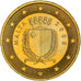 Malte, 10 Euro Cent, The arms of Malta, 2008, SPL+, Or nordique