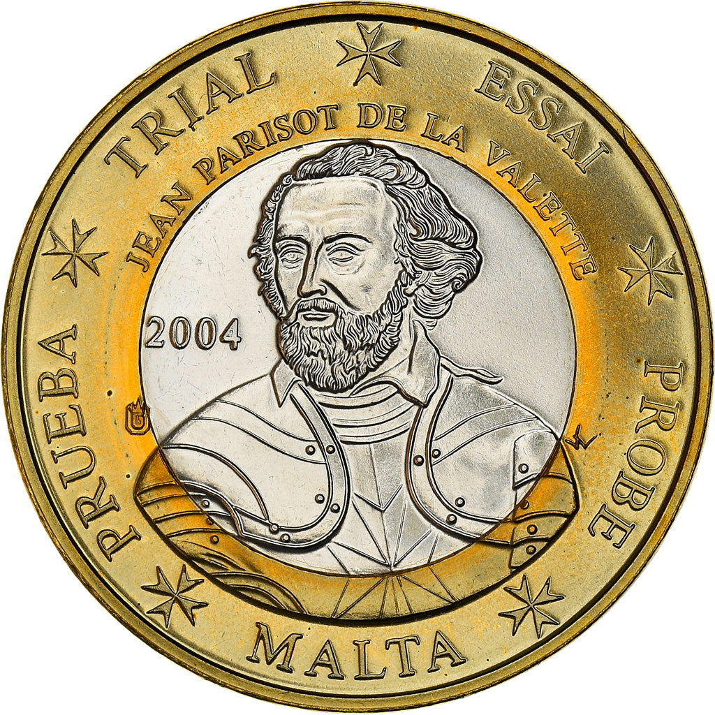 Malta, 1 Euro, Essai 1 euro, 2004, Espécime, MS(64), Bimetálico