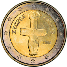 Cyprus, 2 Euro, A cross-shaped idol, 2008, UNC, Bi-Metallic